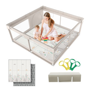 Large Baby Playpen With Mattress - Wayfair Canada